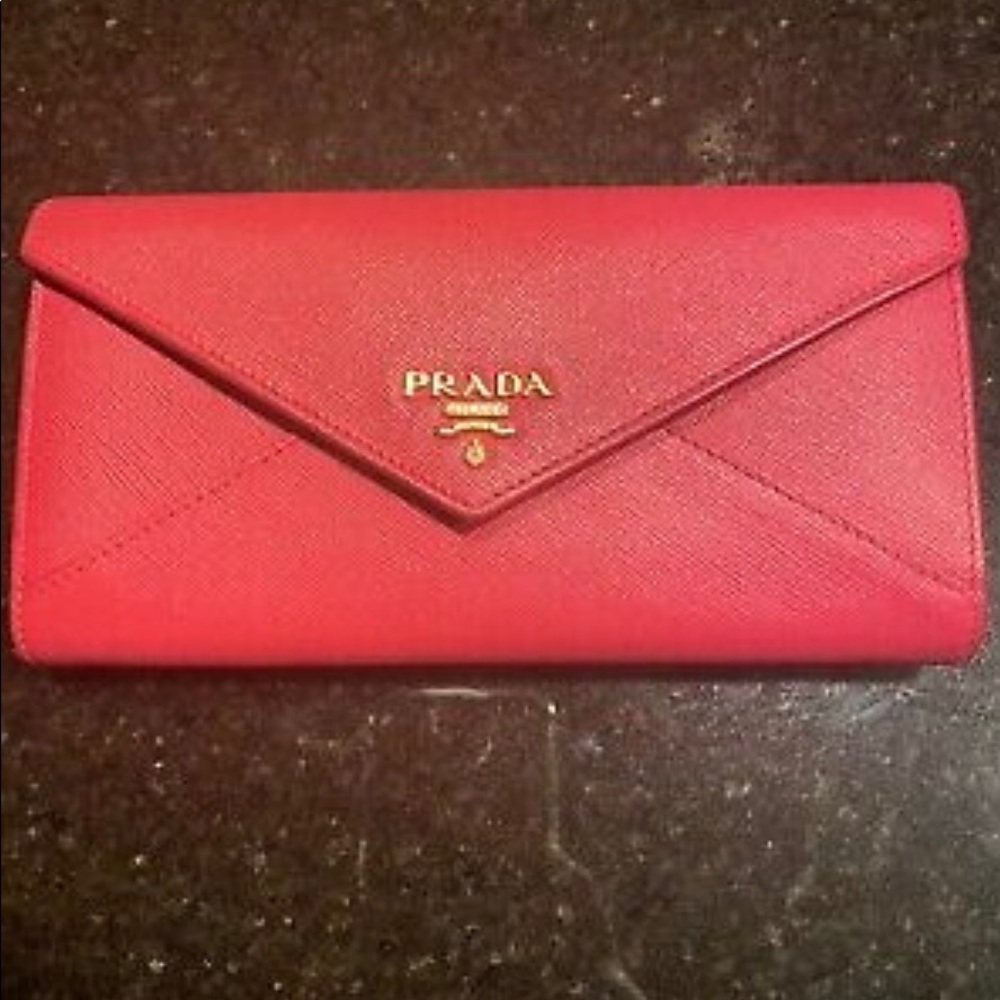 Prada Saffiano Leather Envelope Wallet